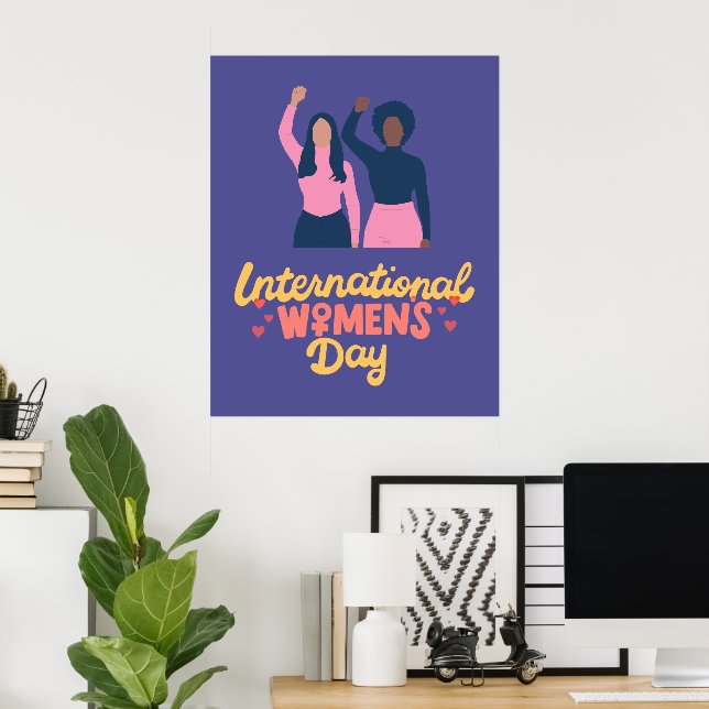 poster internacional das mulheres (Escritório em casa)