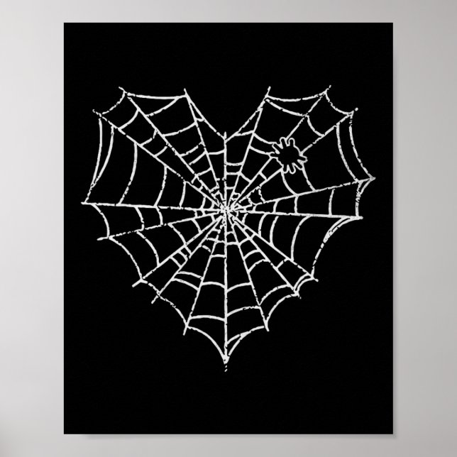 Poster Internet de Aranha-do-Halloween Figuram Cute Heart (Frente)