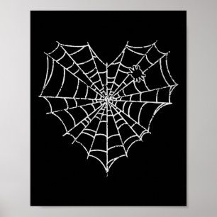 Poster Internet de Aranha-do-Halloween Figuram Cute Heart