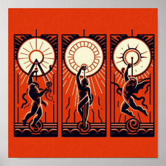 Poster Interpretação Minimalista do Mito Famoso