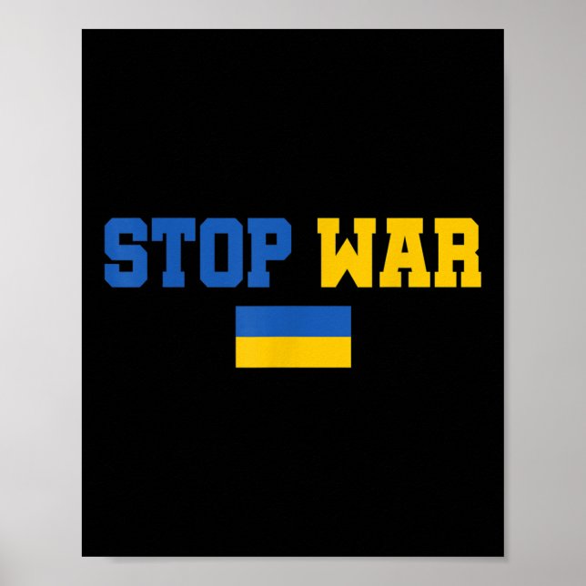 Poster Interromper a Primeira Guerra com a Ucrânia e apoi (Frente)