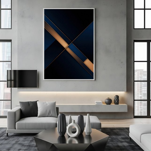 Poster Intersecção Dourada Moderna (Criador carregado)