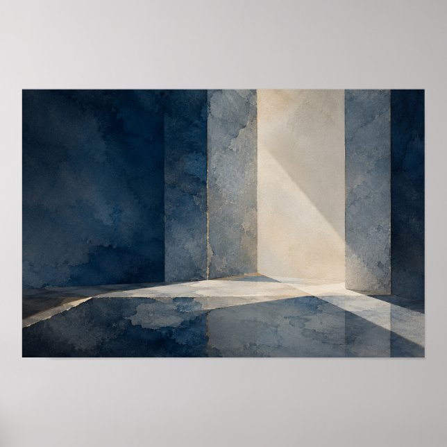 Poster Intervalo Azul — Aurema (Paisagem) (Frente)