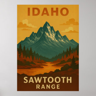 Poster Intervalo de Sawtooth de Idaho V01
