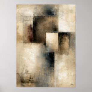 Poster Intervalos Silenciosos Abstração Arquitetônica W