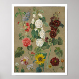 Poster Intitulado (flores) (óleo a bordo)