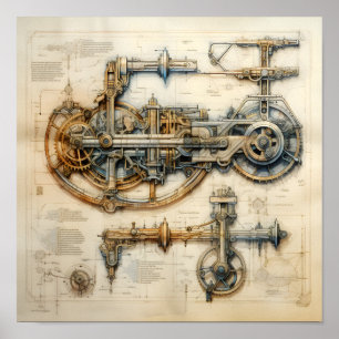 Poster Intrair o Blueprint da Máquina