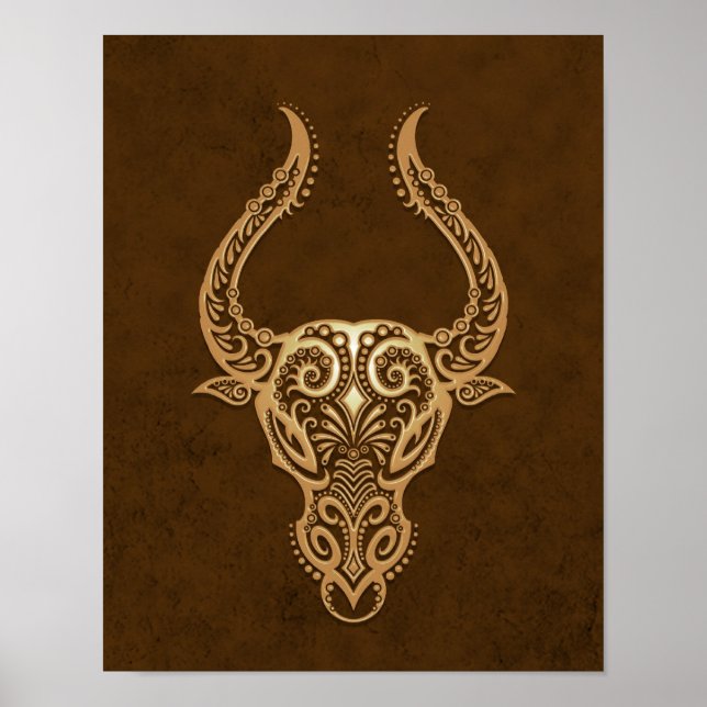 Poster Intrate Brown Taurus Zodiac (Frente)