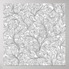 Poster Intricate Adult Coloring Page: Intertwined Ivy