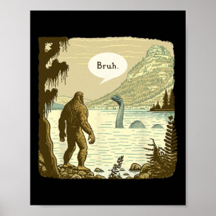 Poster Introdutor do Monstro do Ness Ness, Sasquatch Loch