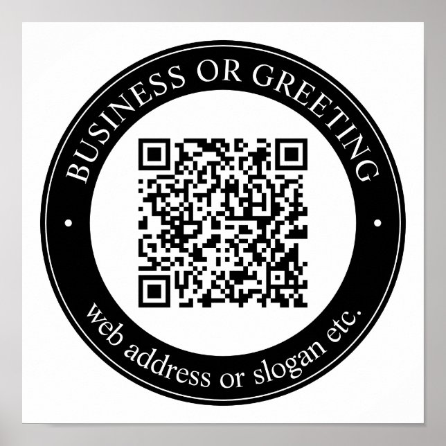 Poster Introduza um Web site para o código QR instantâneo (Frente)