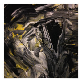 Pôster Intuitiva pintura Poster moderna de abstrato brilh