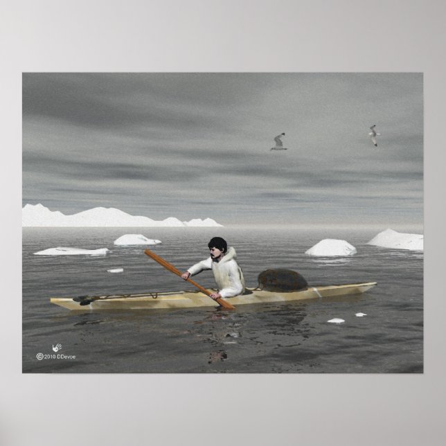 Poster Inuit Kayak (Frente)