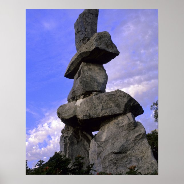 Poster Inukshuk, Territórios do Noroeste, Canadá (Frente)
