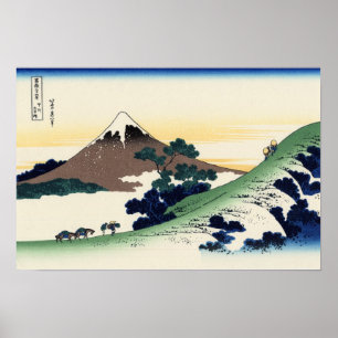 Pôster Inume Pass, Koshu? (por Hokusai)