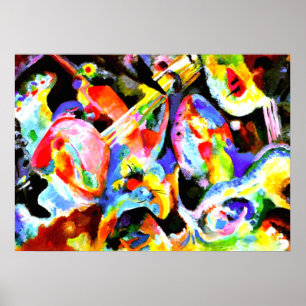 Pôster Inundação, abstrato de Kandinsky