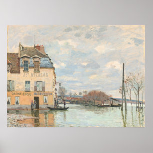 Poster Inundação em Port-Marly - Alfred Sisley Arte Fina