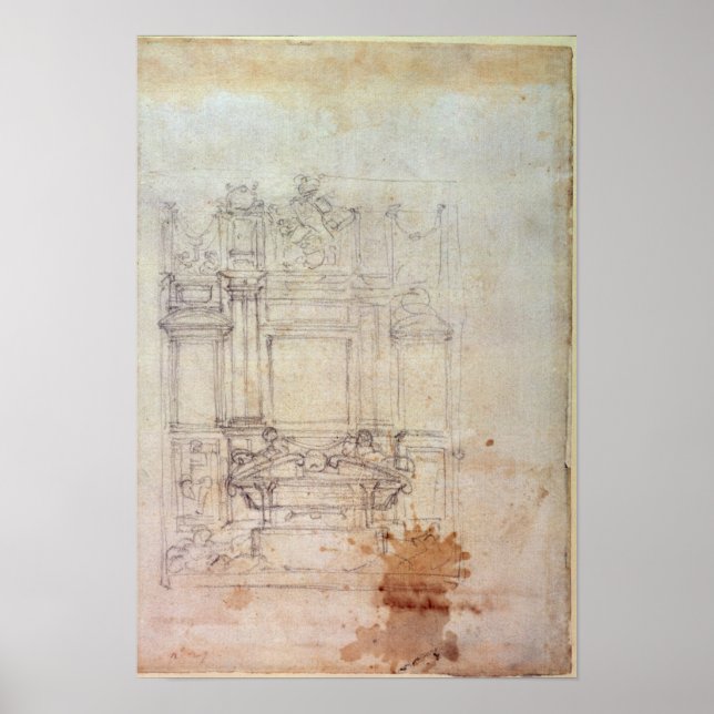 Poster Inv. L859 6-25-823 R. Design para uma tumba (Frente)