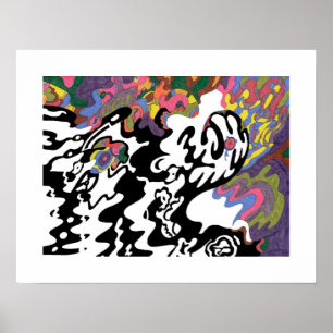 Pôster "Invasão" Abstrato Art
