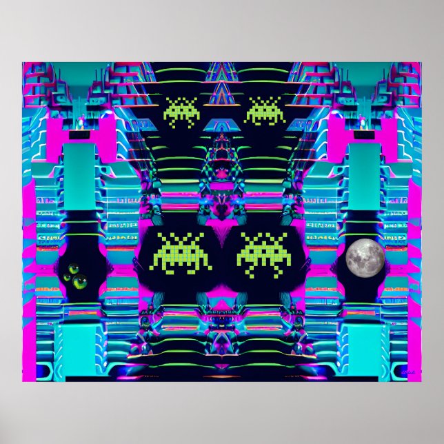 Poster Invasão espacial dos reis tarifários (Frente)