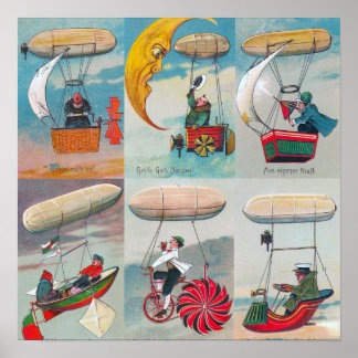 Pôster invenções malucas por máquinas de ar salgado