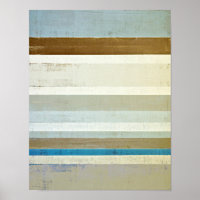 'Invent' Blue e Beige Abstrato Art