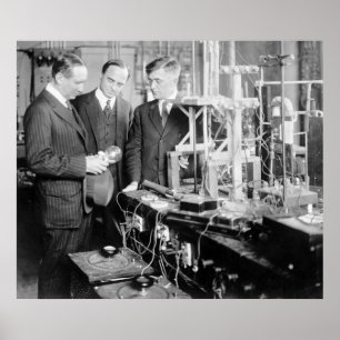 Poster Inventor Guglielmo Marconi, início dos anos 1900