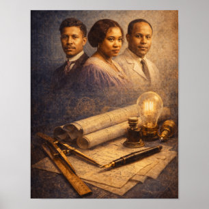 Poster Inventores Lendários Negros