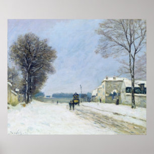Poster Inverno, efeito da neve, 1876