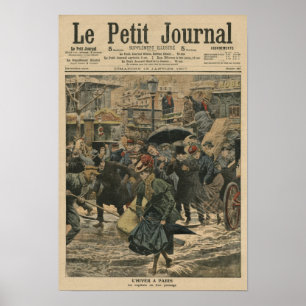 Pôster Inverno em Paris caminhando na lama