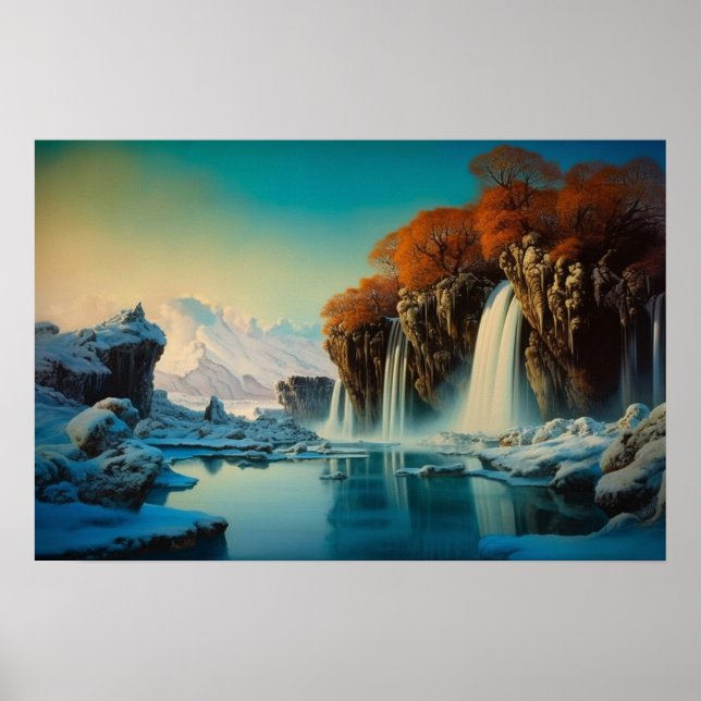 Poster Inverno em Valley Falls (Frente)