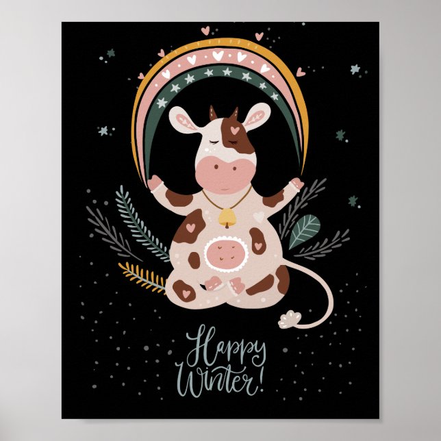 Poster inverno feliz (Frente)