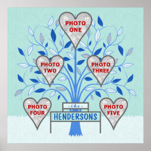 Pôster Inverno Frost da colagem da foto do costume 5 da