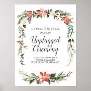 Poster Inverno Místico Sinal de cerimônia de casamento