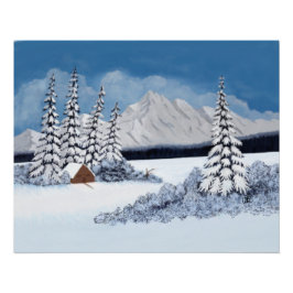 Pôster Inverno Nevado Brilhante