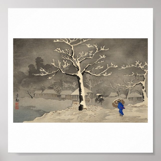 Poster Inverno no Japão por volta de 1915 (Frente)