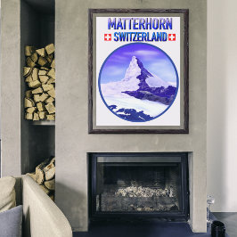 Poster Inverno no Matterhorn Suíça