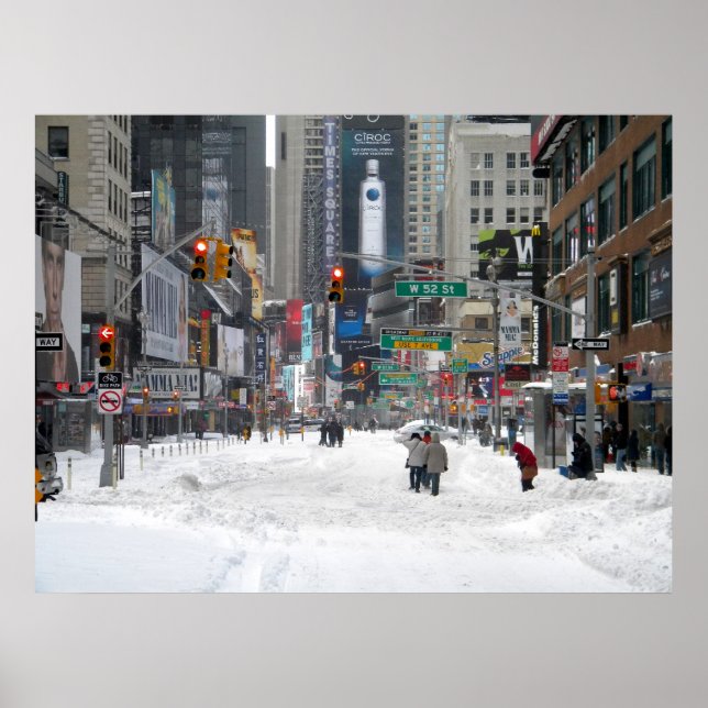 Pôster Inverno Snow Storm Nova Iorque 12/26/10 (Frente)