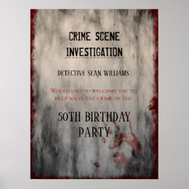 Poster Investigação de Cena de Crime Aniversário Bem-vind