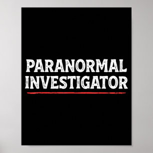 Poster Investigador Paranormal Caça de Fantasmas Caçador