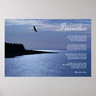 Pôster Invictus ~ Inspirational Poem ~ Canvas