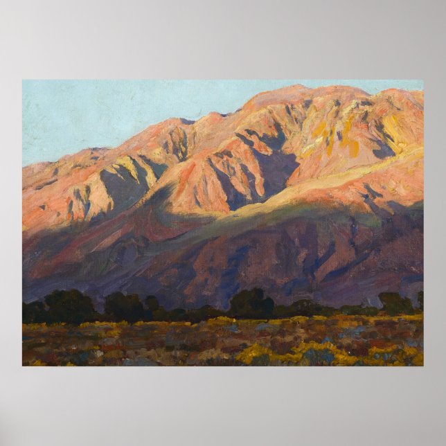 Poster Inyo Range at Sunset, Lone Pine de Maynard Dixon (Frente)