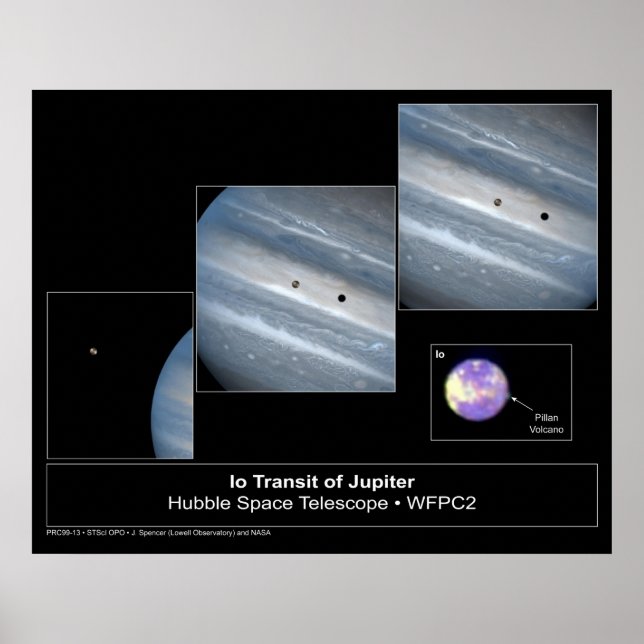 Pôster Io Jupiter Transit Hubble Telescope Foto (Frente)