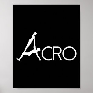 Poster Ioga Acro Dança Arte Contorno Branco Acro Boredkoa
