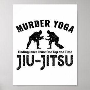 Poster Ioga Assassino Jiu-jitsu Engraçado Paz Interior Gr
