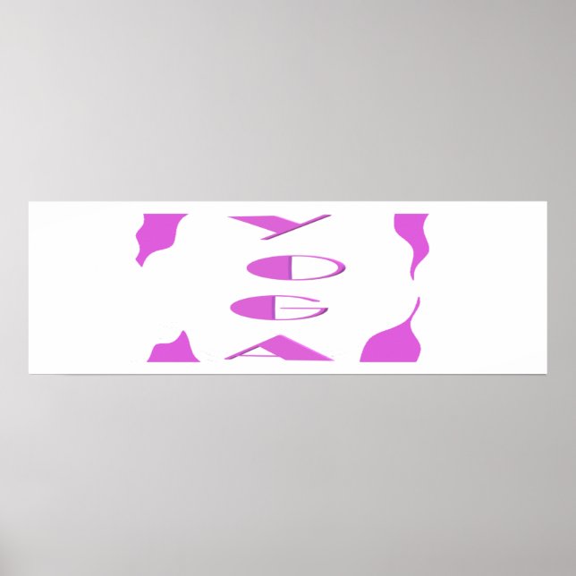 Poster Ioga branca pálida púrpura pálida, relaxamento da  (Frente)