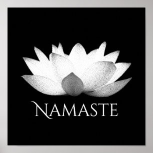 Pôster Ioga da flor de Namaste Lotus