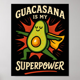 Poster Ioga de Abacate Engraçado Namaste Pun Plant-sed Fi