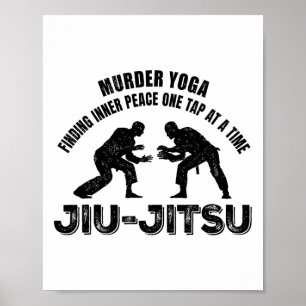 Poster Ioga de Assassinato Paz Interior Jiu-jitsu Engraça