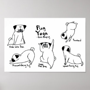Pôster Ioga do Pug